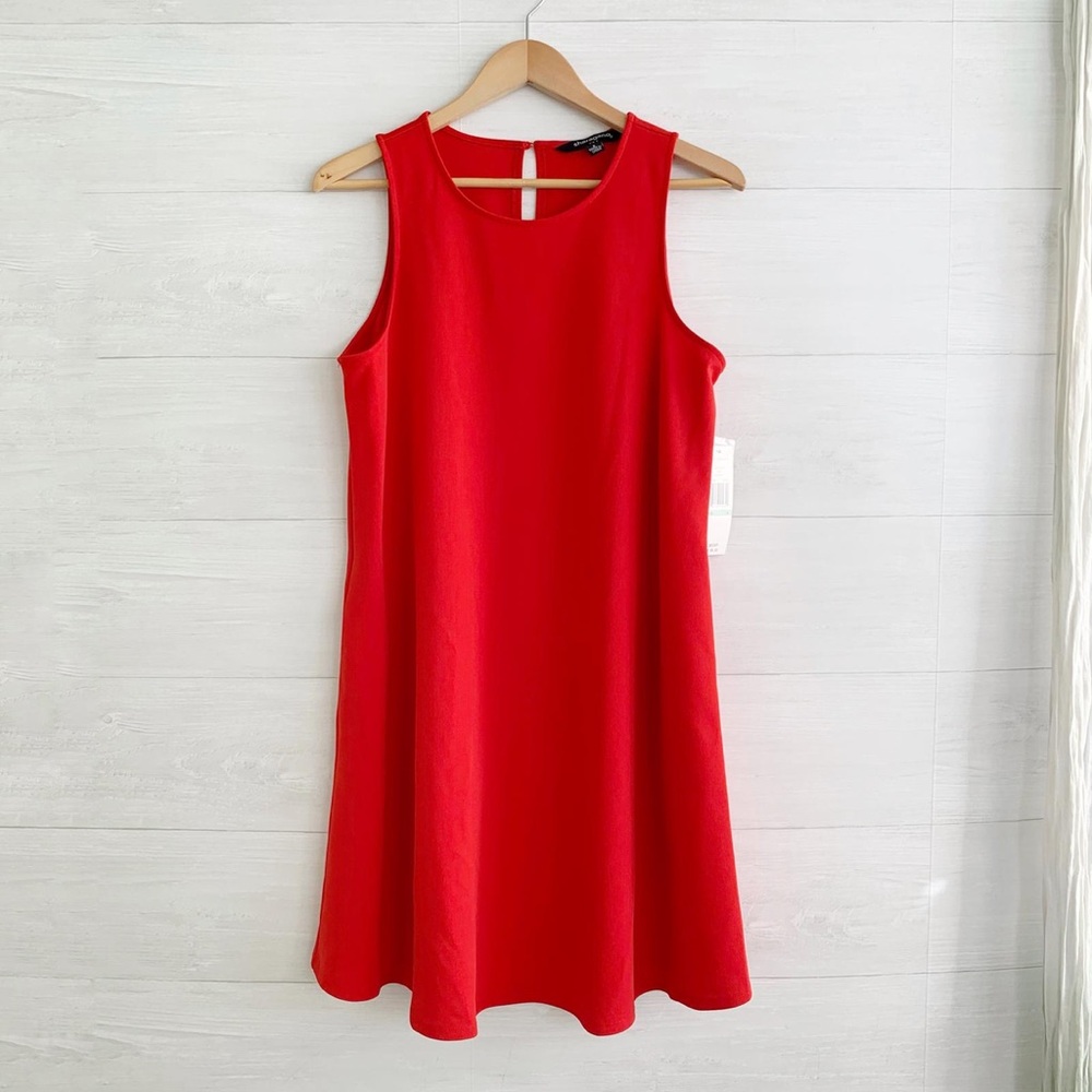 Sharagno Red Sleeveless A-line Stretch Dress Size 8